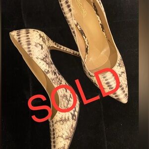 SOLD! Michael KORS “Keke”reptile print stiletto pumps